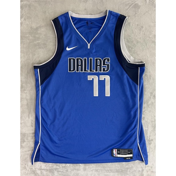Dallas Mavericks Jersey Mens 2XL NBA Basketball Luka Doncic 77 Nike Swingman - Picture 1 of 11